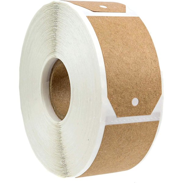 Naturlige brune Kraft-klistremerker 300 enheter - Tilpassbar design - Enkle å bruke Style-1