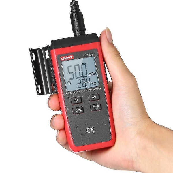 Uni-t UT333S Mini Temperatur- og Fuktighetsmåler LCD Digital Termo-hygrometer Psykrometer Tester med Enhet. [Gratis Frakt]