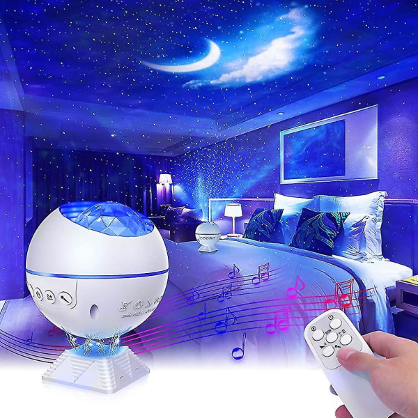 Galaxy Projector Night Light Projector Star -projektori, jonka kirkkaus on säädettävissä