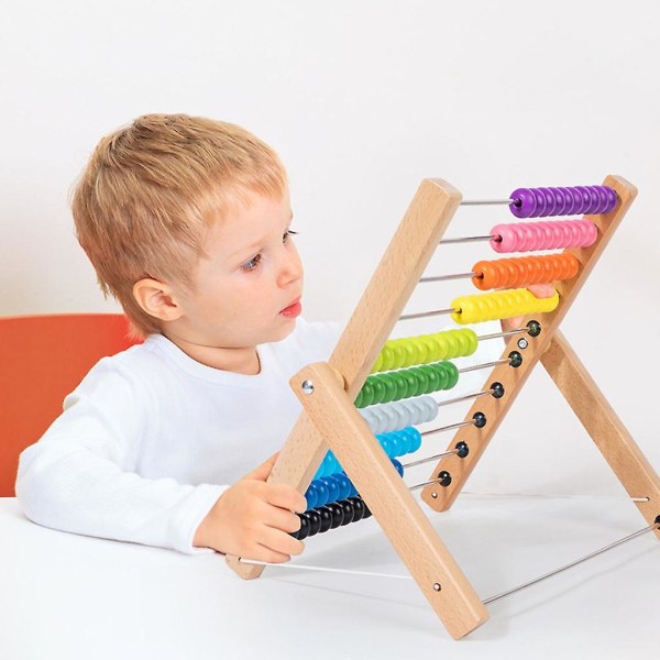 Puinen abacus matemaattinen laskentalelu 100 helmellä, oppimisnumero toddler
