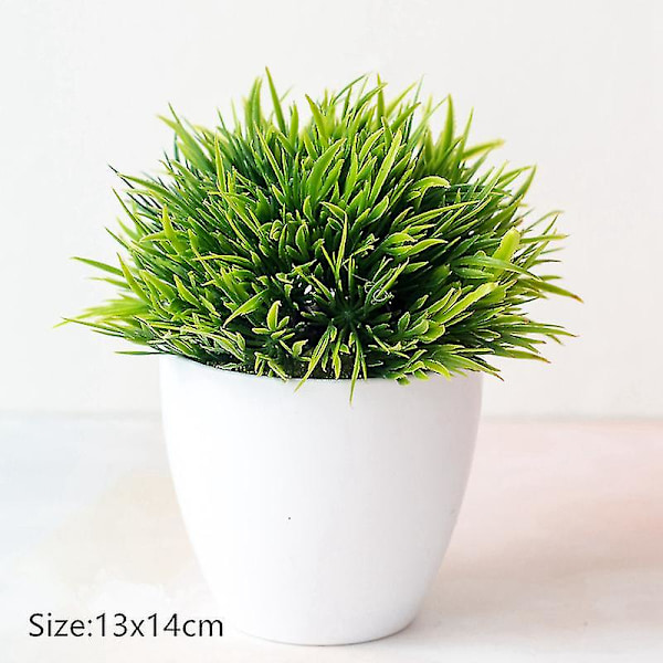 Keinotekoiset kukat + maljakko Tekokasvit Bonsai Pieni puu Ruukutettu koriste Deko Koti sisustus Hää Puutarha Syksy sisustus Maalaistalo Style 1- green