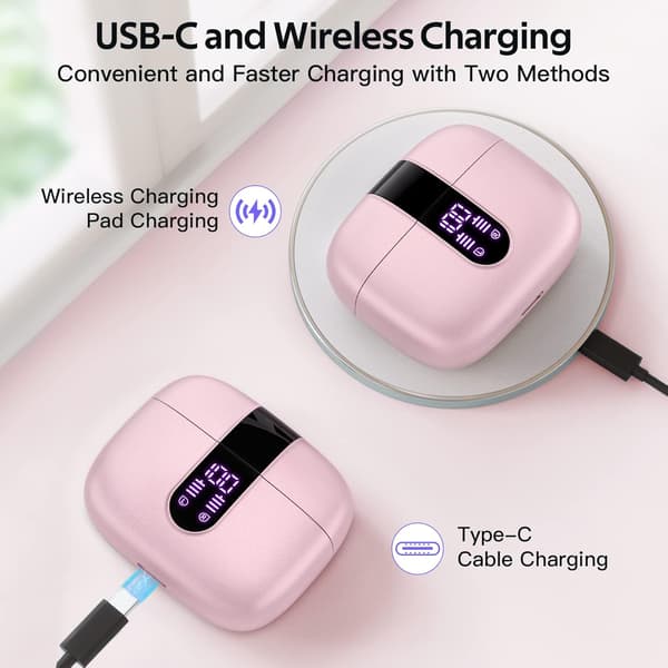 Bluetooth-hodetelefoner True Wireless Earbuds 60H avspilling LED