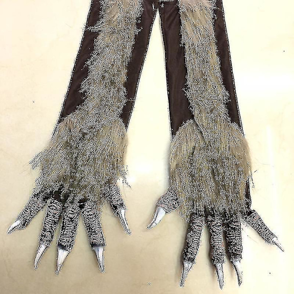 Halloween Varulv Handsker Pels Varulv Hænder Handsker Halloween Prop Cosplay Kostume Handsker