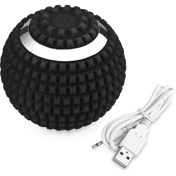 Massasjeball for dypt vev 4-hastighets vibrerende massasjerulle med høy intensitet med usb-kabel gave