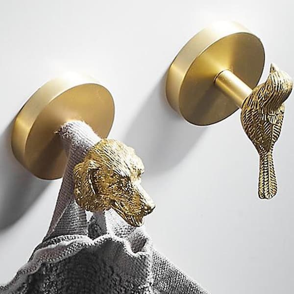 Messing Guld Dyre Hæg Solid Messing Frakke Hæg Dør Tilbage Hæg(fugl)