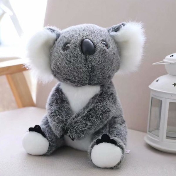 Pehmoinen koala-pehmolelu, söpö ja pehmeä, simuloitu koala-pehmolelu, täytetty koala lapsille, lahja Grey L