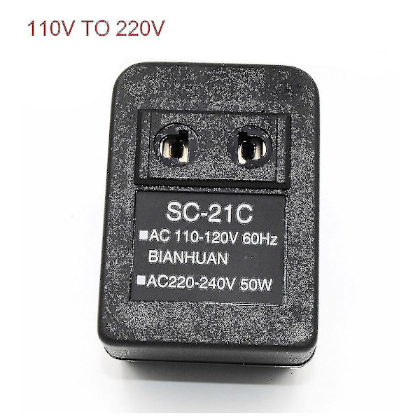 AC til 110V/110V til AC Strømspenningsomformer 20W Adapter Reisetransformator Regulator