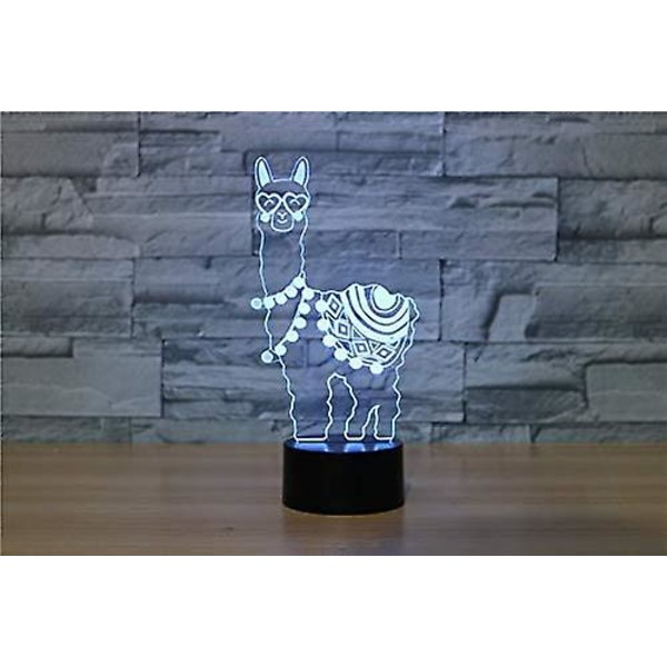Romantisk 3D Illusion Bord Dekoration LED Lys 7 Farve Skiftende Natlys Til Soveværelse Hjem Dekoration, Bryllup, Fødselsdag, Jul, Valentinsdag