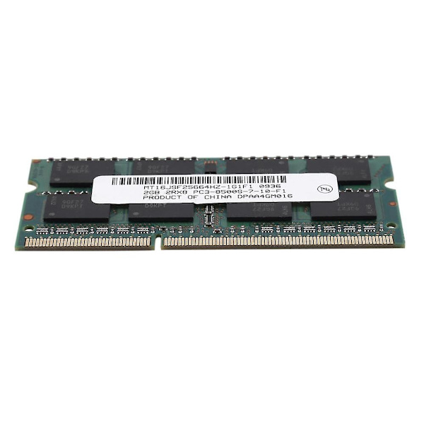 10x DDR3 2GB Bærbar Minne RAM 2Rx8 PC3-8500S 1066MHz 204-pin 1.5V Bærbar RAM