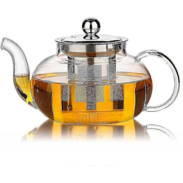 Glas tekande med aftagelig låg i rustfrit stål, 33 ounce