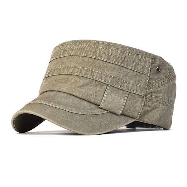 Pesty, puuvillasta valmistetut sotilaslakit, ainutlaatuinen muotoilu, vintage-tyylinen litteä lippalakki Cloth label Khaki