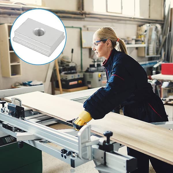 6 st T-spår muttrar, M8 T-skena glidmuttrar, aluminium spår mutter