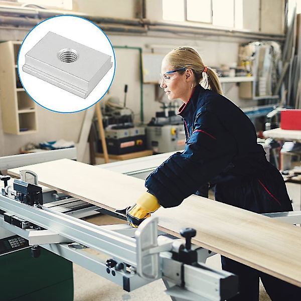 6 st T-spår muttrar, M8 T-skena glidmuttrar, aluminium spår muttrar, spår glidmuttrar, möbel spår muttrar