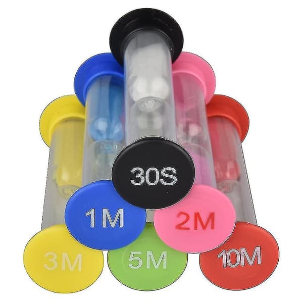Sand Timer Timglas 30sek/ 1min/ 2min/ 3min/ 5min/ 10min, 6st
