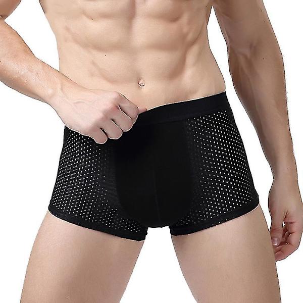 3 stk. Mænd Bambus Fiber Net Åndbar U Konveks Underbukser Undertøj Boxer Briefs