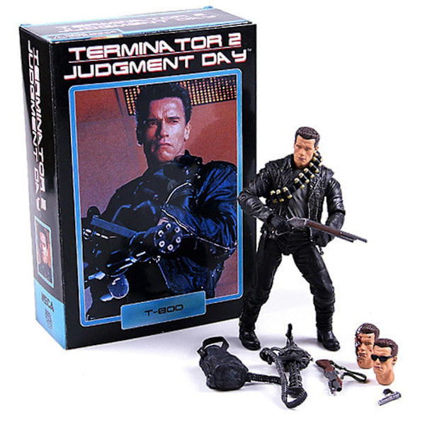 Terminator 2 Judgment Day T-800 Arnold Actionfigur Leksaksmodell för Present