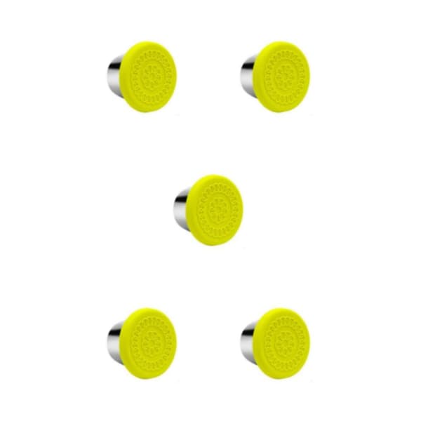 1/2/3/5 Bred Stålkop Dressingbeholder Forsegling Salatdressing Kopper Yellow lid 5PCS