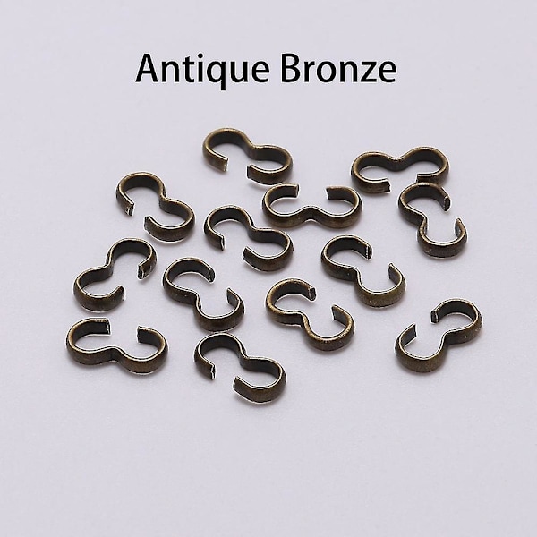 Spännstiftkopplingar - Silver/guld (100 st/paket 4 x 8 mm)