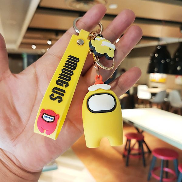 Tegneserie Anime Dukke Nøglering Sød Taske Vedhæng Personlighed Bil Tilbehør Kreativ yellow