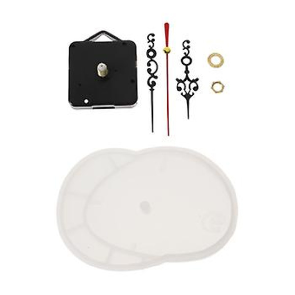 1 set DIY-klockform DIY-silikonform väggklockform hantverksformar för presentbutik