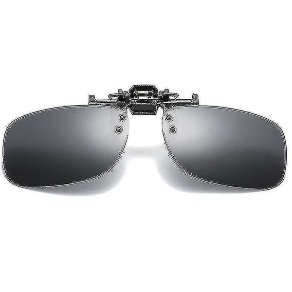 Män Polarized Flip Up UV-skydd Clip-on Solglasögon Driving Solglasögon