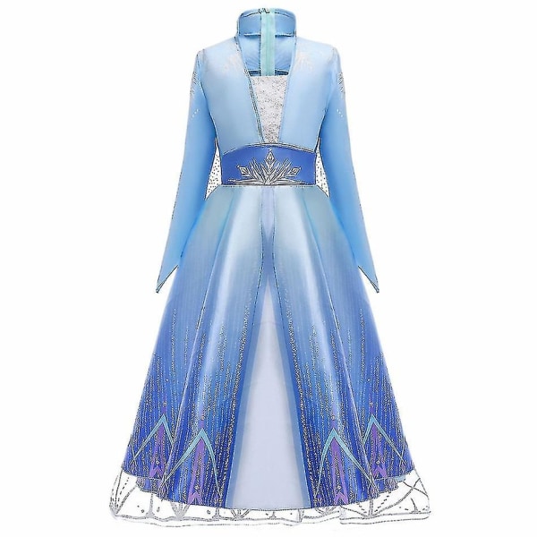 Elsa Cosplay Costume Girl Princess Dress 130