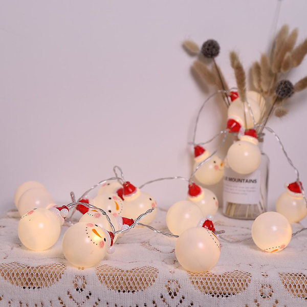 3m 20 LED-snögubbe ljusslinga juldekoration hängande lampa EU-kontakt 220v