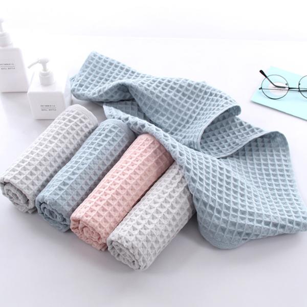 Handduk Frottéhandduk bastuhantdukar 2-set polyesterfiber duschhandduk strandhandduk 34*74 cm grey