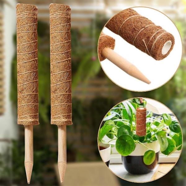 2 stk. 11,8'' mosstokke plantestokstøtte til klatreplanter Coco Coir Totem-pinde til potteplanter til at vokse opad