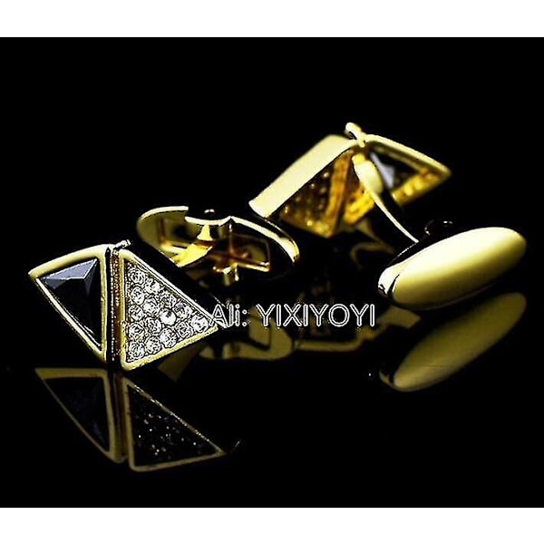 Triangle Krystal Manchetter til Mænd, Sæt, Skjorte, Knap, Metal Manchetter til Forretningsmand, Bryllupsgave