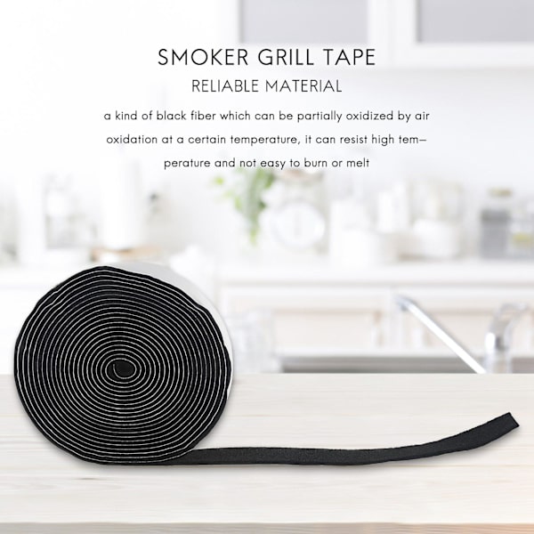 Bbq Smoker Gasket Självhäftande Grilltejp Högtemperatur Grilltätning Självhäftande Tätning 2-pack