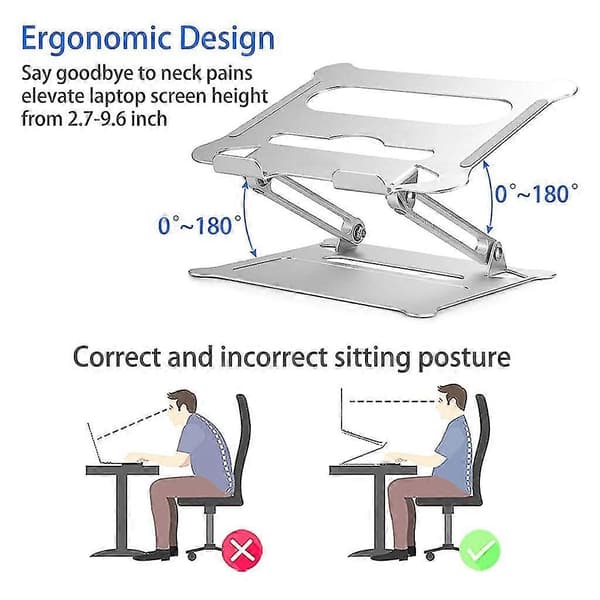 Bærbar Notebook Holder til Skrivebord Computer Stand Multi-vinkel Stand Telefon Holder