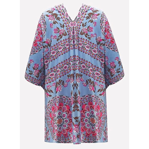 Naisten rento rantakardigan löysä kimono rantavaatteet Boho Bikini Cover-up