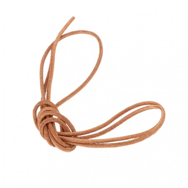 1 m rund skinnsnortråd for Kumihimo-smykkearmbånd