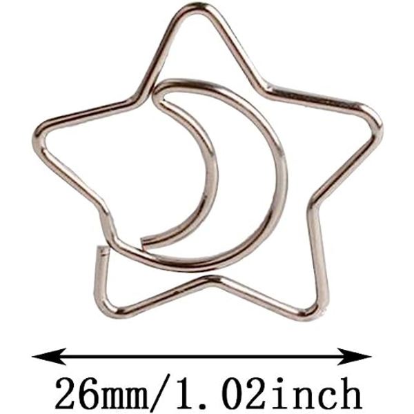 Rurili Kreative Metal Måne og Stjerneformet Papirclips Specialformet El
