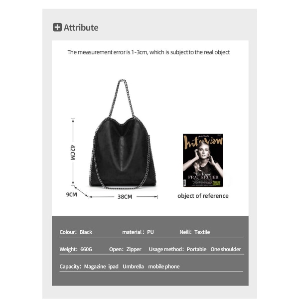 Kvinnor Crossbody-väskor Mode Axelväska Kedjeväskor Mode black
