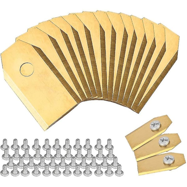 45x Titanblader, Robotgressklipperblader for alle Husqvarna Automower, Gardena, Yardforce Robotgressklippere - (3g - 0,75mm) + 45 skruer