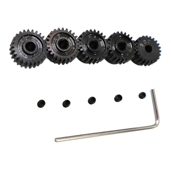 48p Pinion Gear Set 3.175mm Rc Motor, 5 stk 48 Pitch Gears Rc Oppgraderingsdel Med