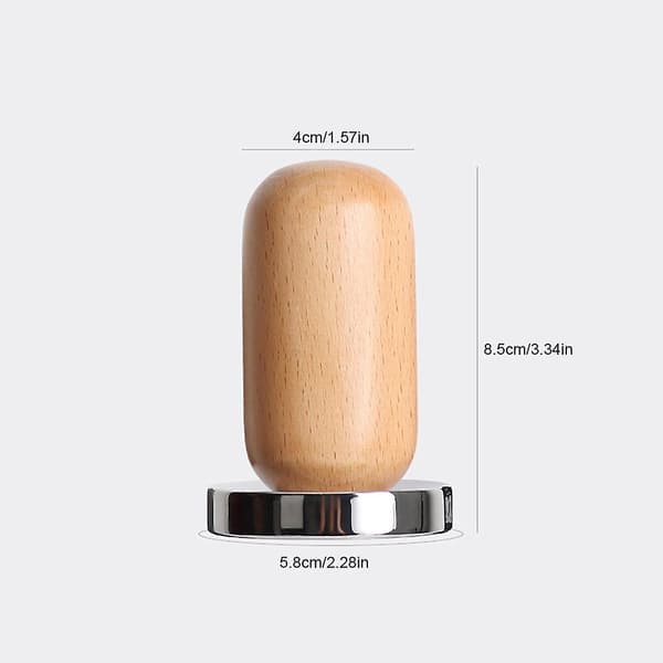 Kaffe Tamper 58mm Rustfrit Flad Base Pulver Hammer Tamping