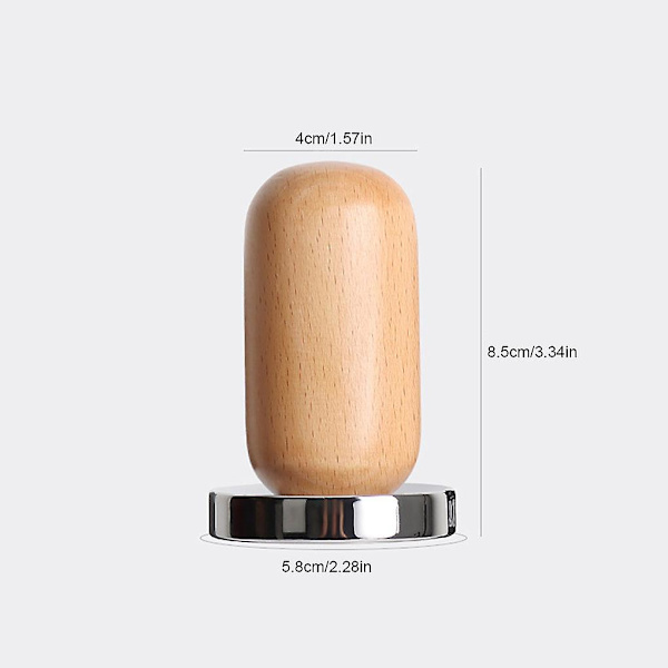 Kaffe Tamper 58mm Rustfritt Stål Flat Base Pulver Hammer Tamping