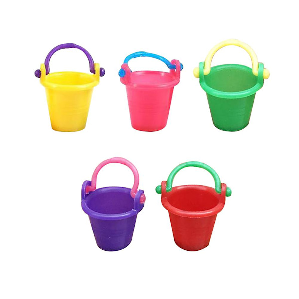 10 stk. sammenklappelige sandlegetøj strand miniature spand børn lege legetøj sand spande mini spande håndværk mini strand spand