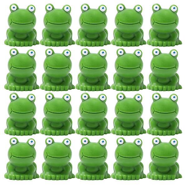 30pcs Mini Simulation Frogs Reptile Box Resin Animal Landscaping Ornaments