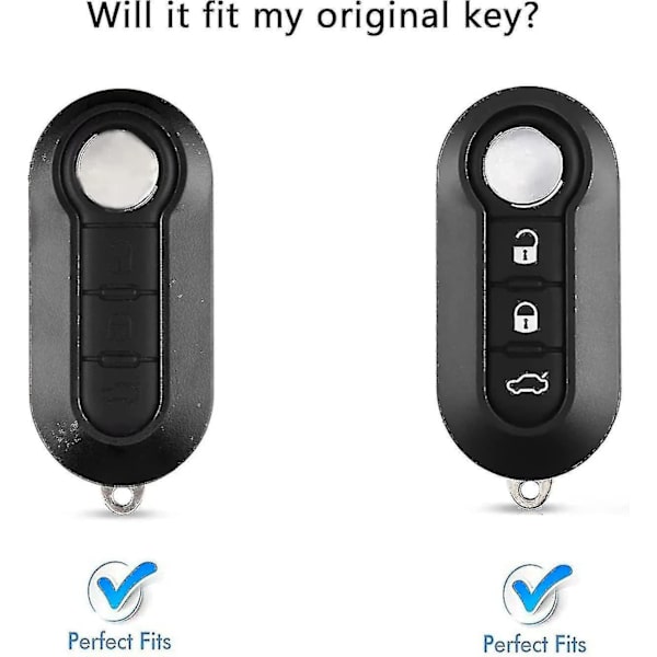 Th Button Fiat 500 Nyckelskydd Fiat Nyckelskydd Silic