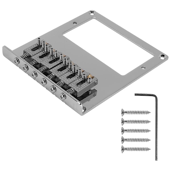 6 Sadel 6 Sträng Humbucker Gitarrstall för Tele Gitarr (krom)