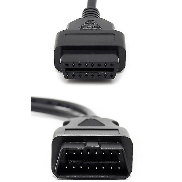 30cm Obd2 16-nastainen kaapeli jatkopaloitin uros - kaksinkertainen naaras Y Obd 16-nastainen kaapeli 1-2 Obd liitinsovitin