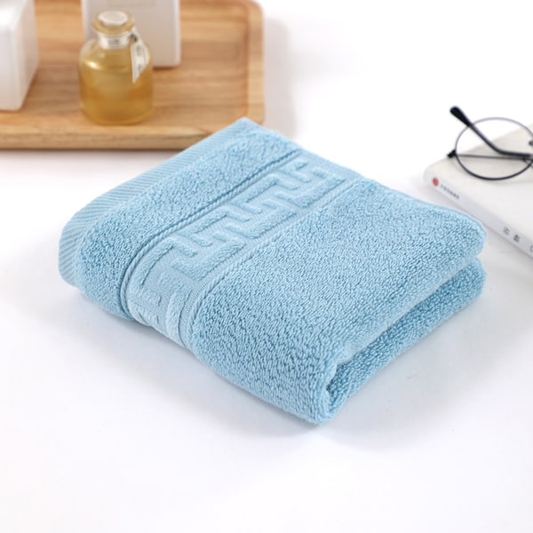Handduk 2-pack Bomullshanddukar, Badhandduk, Ansiktshandduk, Gästdukar, Duschhanddukar, Bastuhantdukar, 34 x 74 cm Sky blue+green