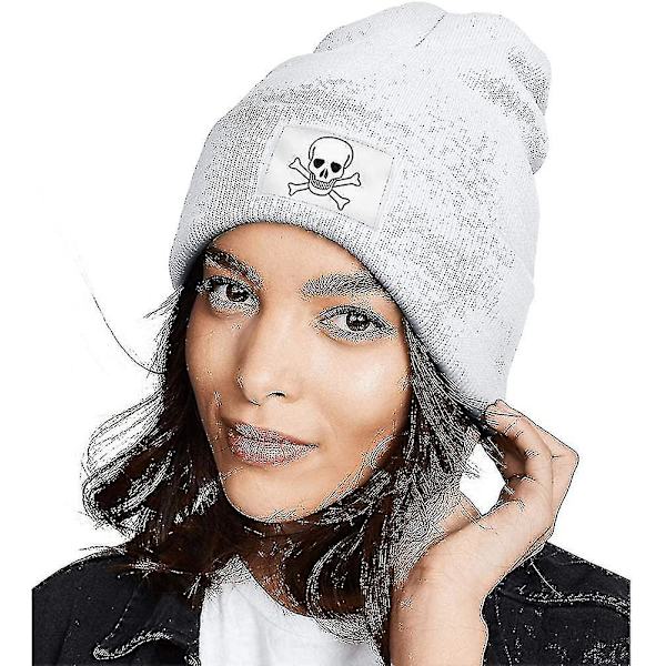 Skeleton Skull Beanie Halloween Vinter Hat Beanie Mænd Kvinder Cuffed Beanie