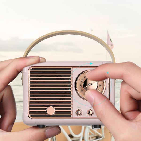 Bærbar roterende radio fra 1950-tallet i retrostil - grønn (1 stk)