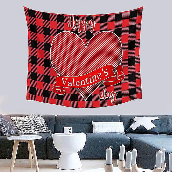 Veggteppe med Valentinsdag-dekorasjon