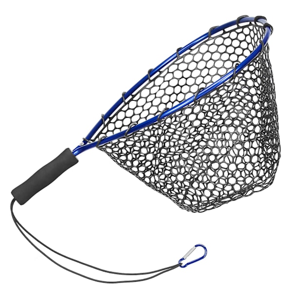 Fiskegarn Mykt Silikon Fiske Landing Net Aluminium Alloy Stang Eva Håndtak Med Elastisk Stropp Og Karabinkrok Fiskegarn Verktøy Tilbehør For Fangst